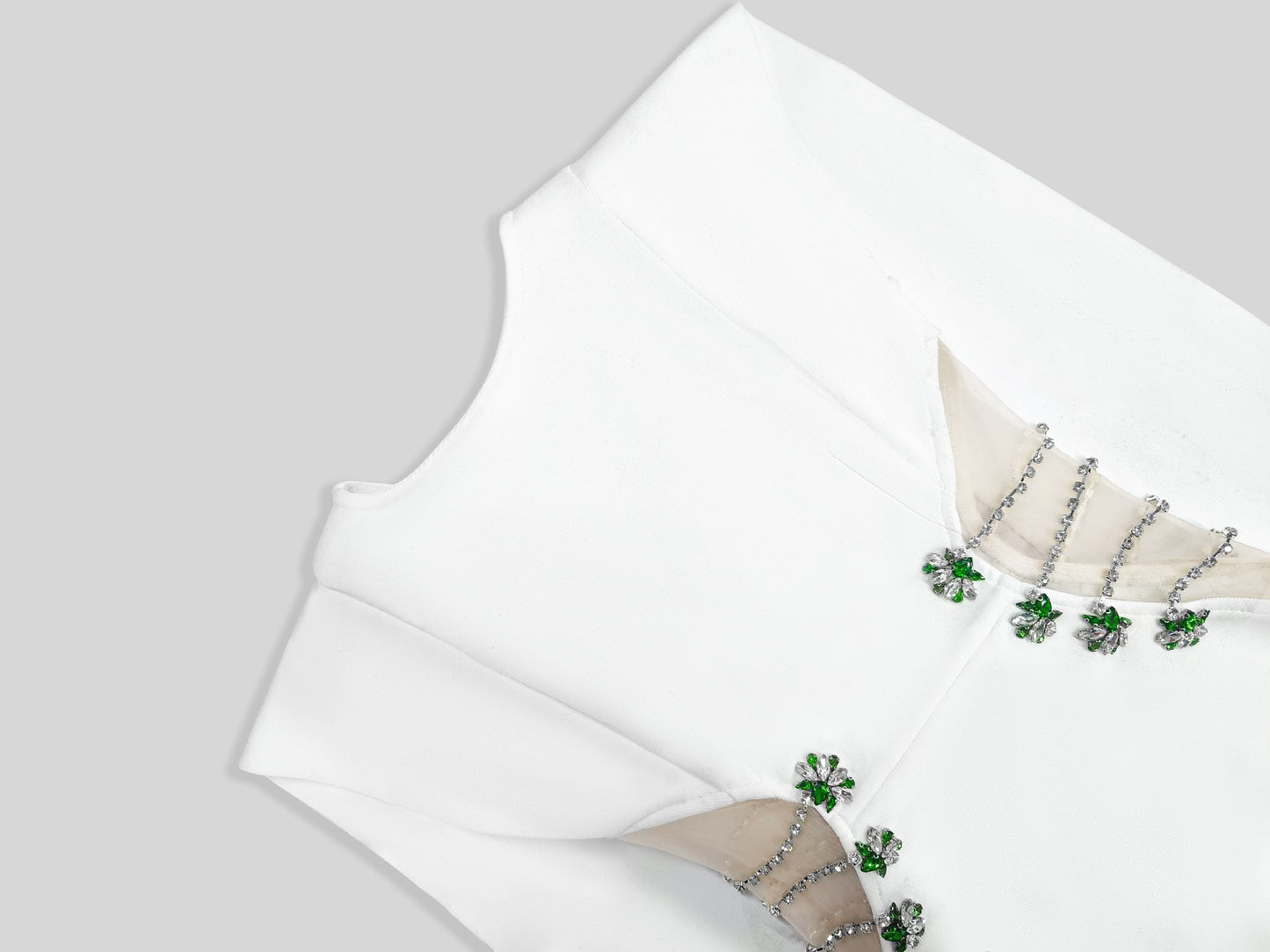 Women's high-end exquisite bandage dress with diamond inlay