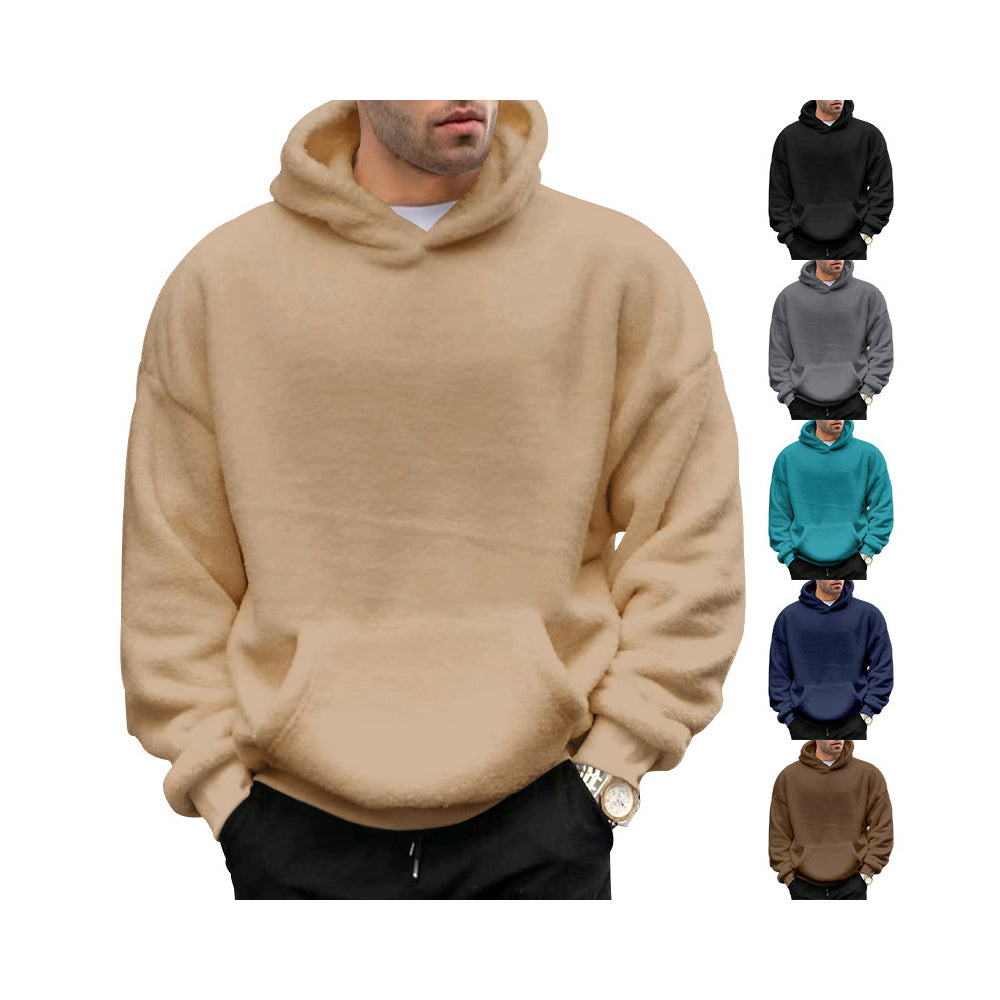 Premium Furry Unisex Fleece Lambhair Pullover Hoodie