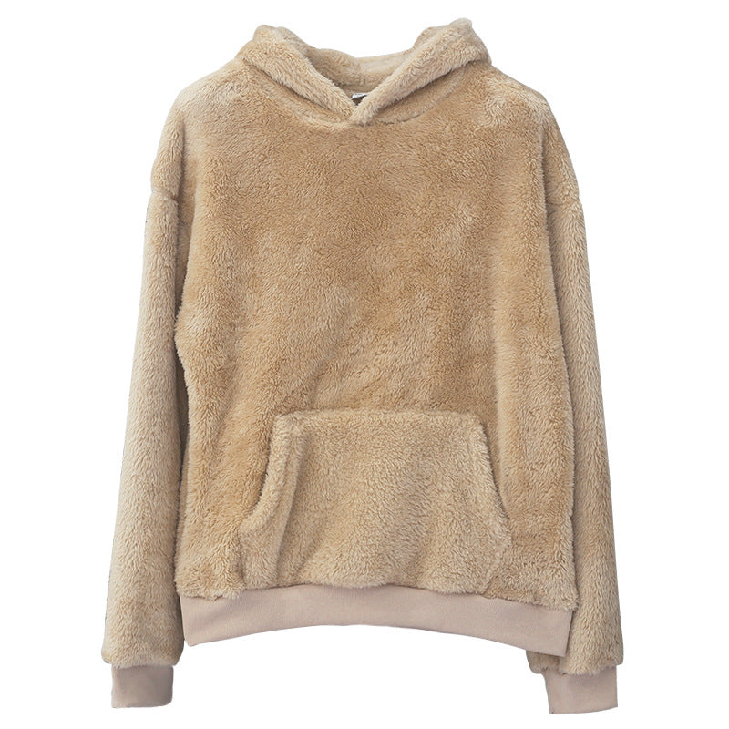 Premium Furry Unisex Fleece Lambhair Pullover Hoodie