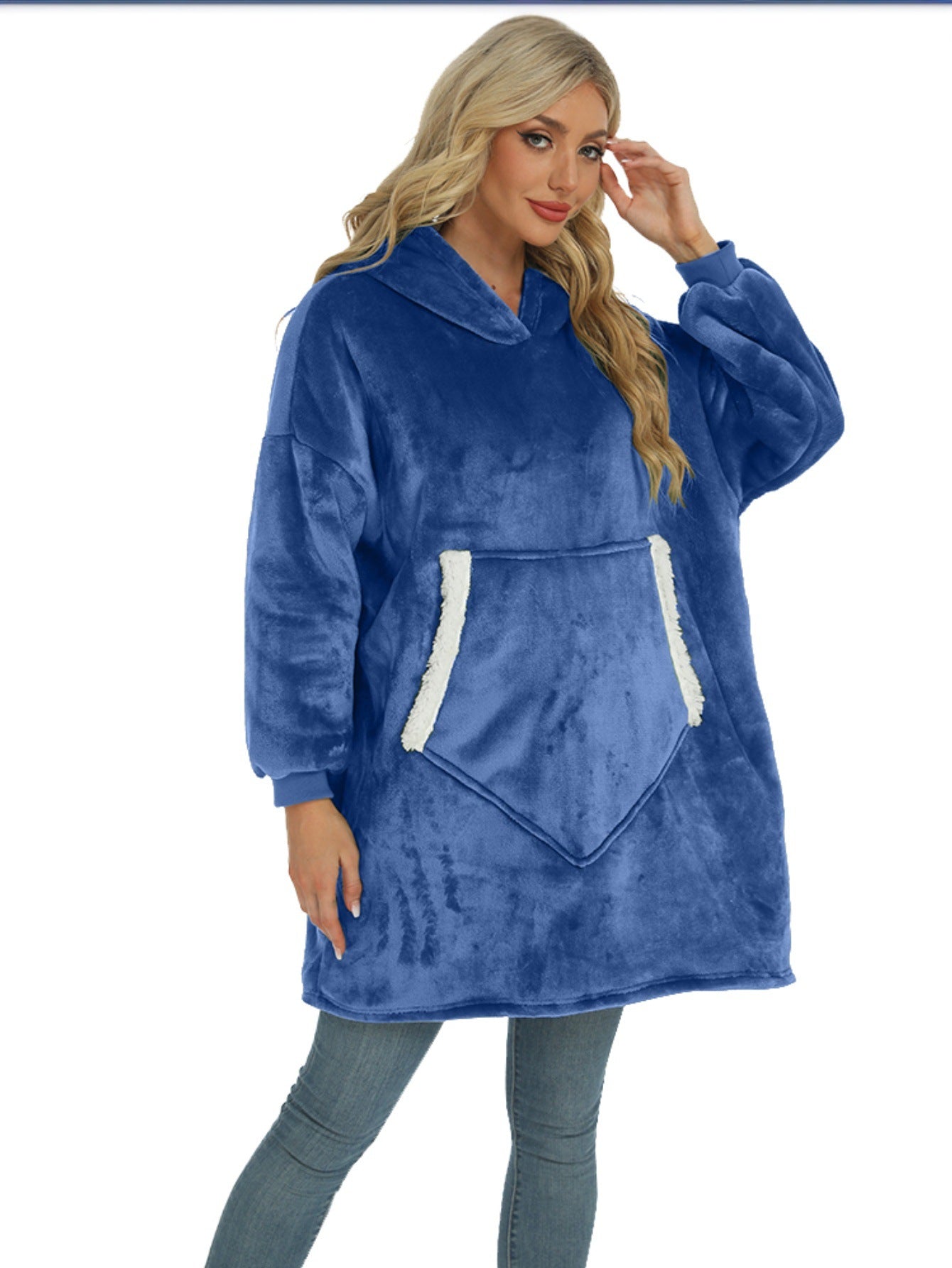 Hoodie Manufacturers Customize Thick Plush Embroidery Bare Large Pocket Hoodie