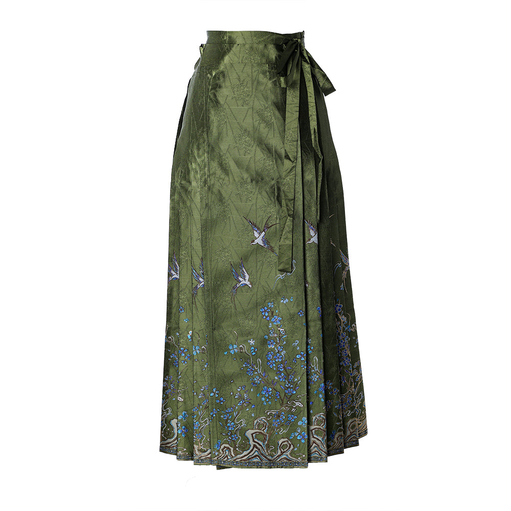 Chinese Retro Flowing Improved Ming Dynasty Pleated Skirt