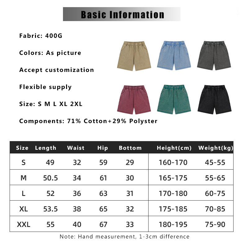 Summer 400G cotton flexible customize printing heavy weight streetwear gym essentials shorts