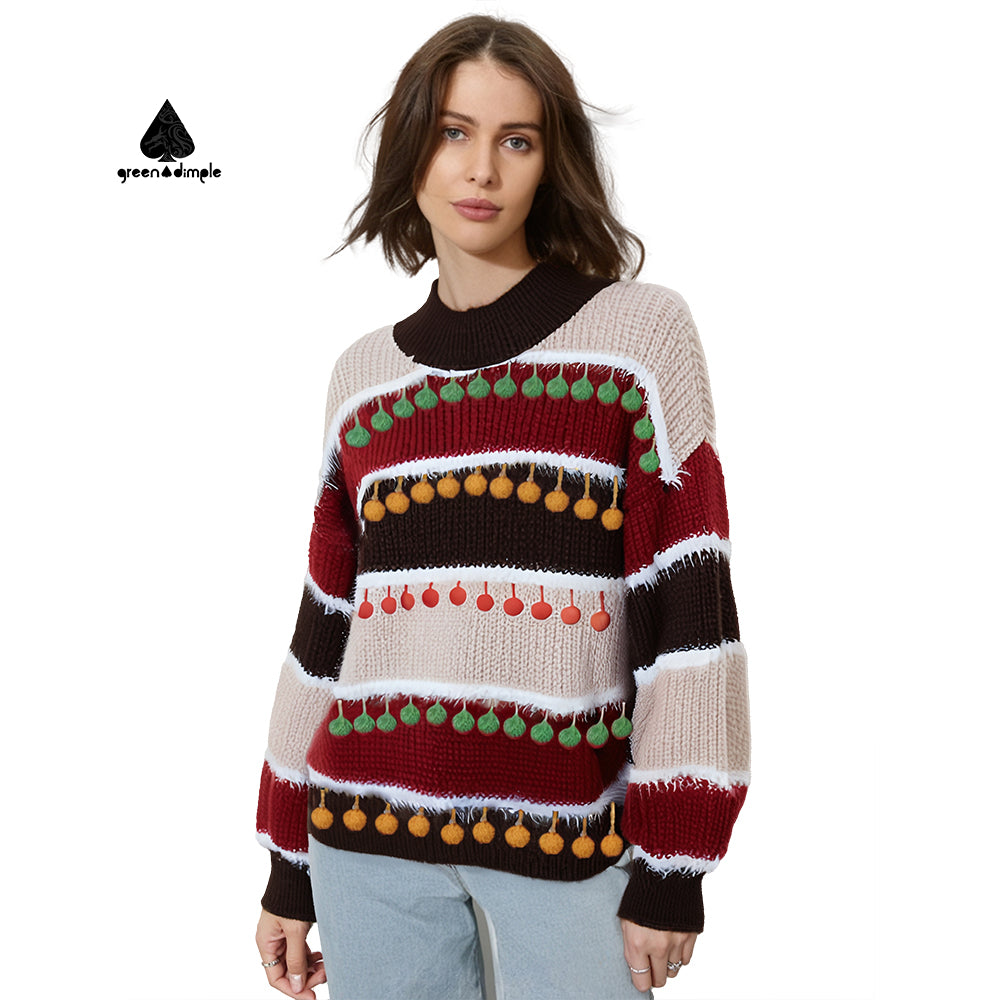 Winter Christmas Clothes Long Sleeve knitwear Round Neck Sweater