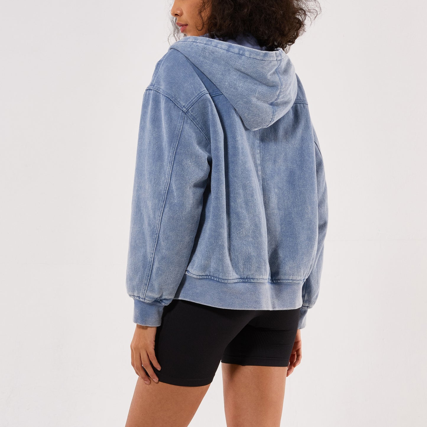 Manufacturer oversized heavyweight acid wash full zip up 100% cotton 500 gsm hoodie