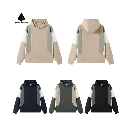 Patch Work Autumn and Winter Long Sleeved Sports Hoodies