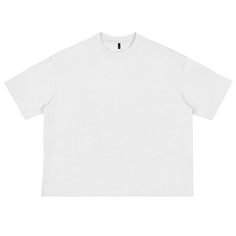 100% Cotton solid sublimation drop shoulder plus size boxy style T-shirt