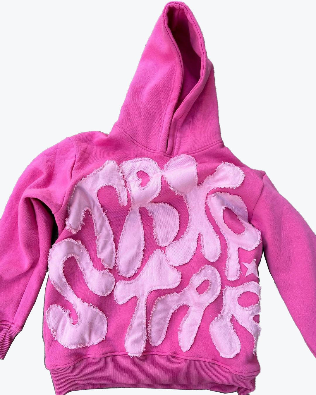 Hip-hop style letter patch embroidered hoodie