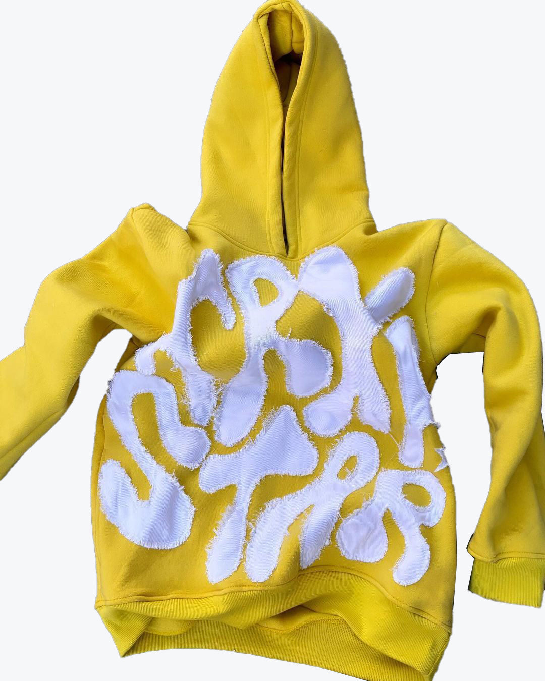 Hip-hop style letter patch embroidered hoodie