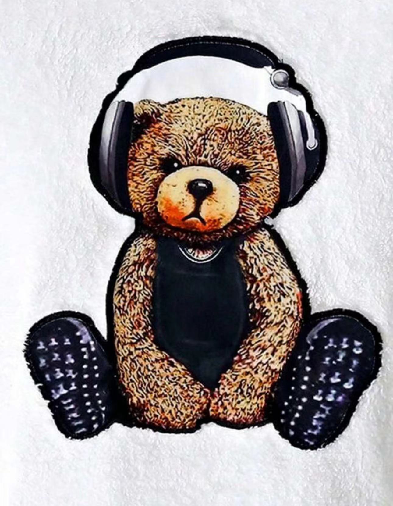 Thick Plush Embroidery Bare Large Pocket Pullover Hoodie