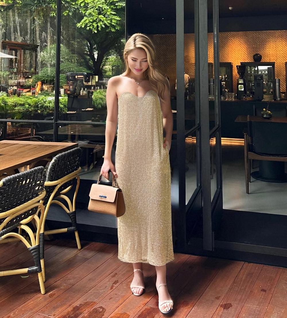 Off shoulder sexy tube long dress