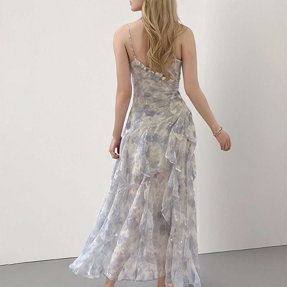 Fashionable Breathable translucent Soft casual Long Dress