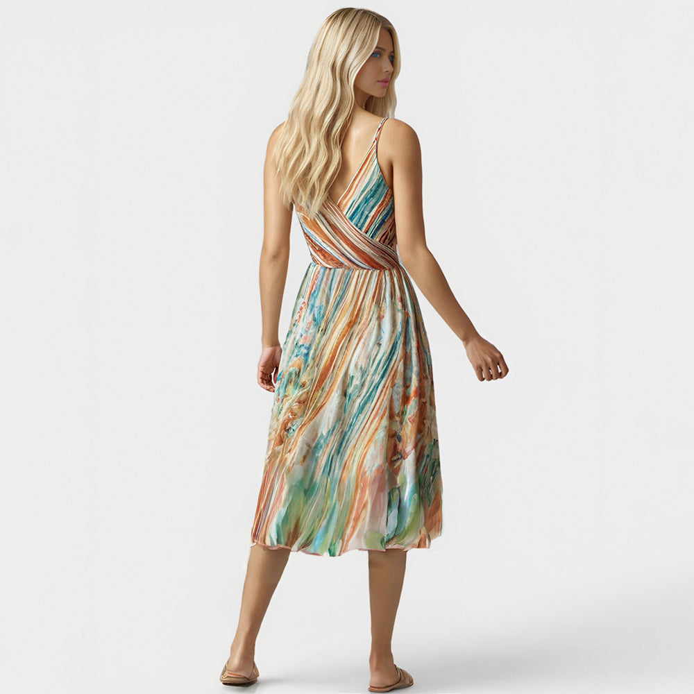 2024 trendy colorful printed long dresses women