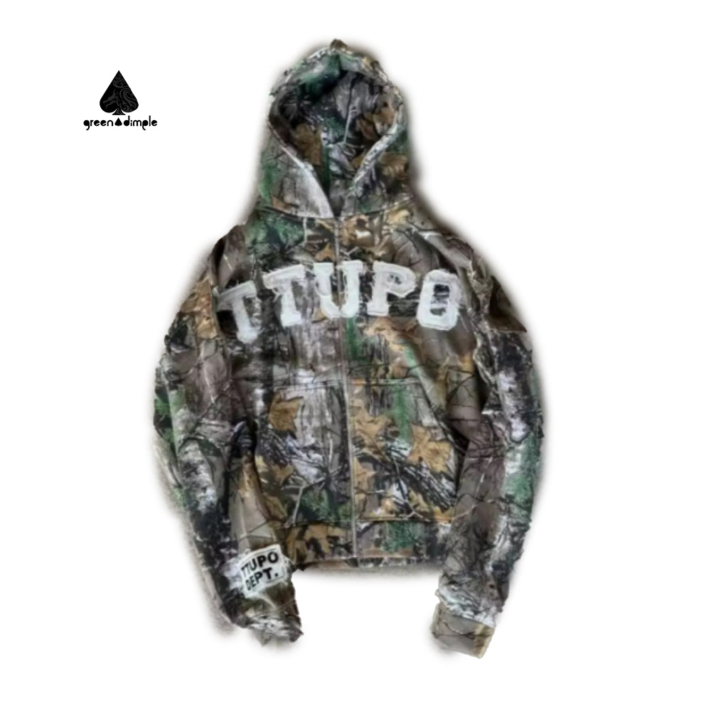 Cotton Distressed Vintage Boxy Fit Oversized Embroidery Patches Hoodies