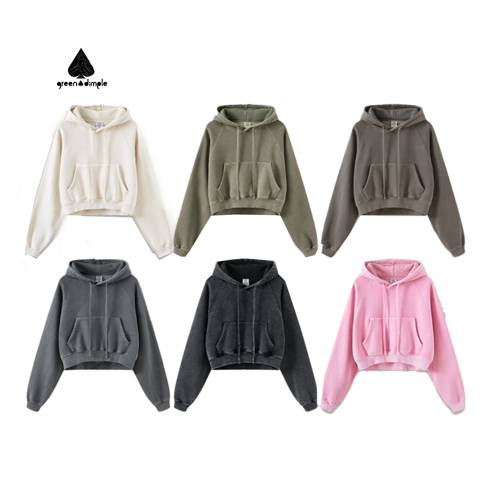 Oversized Fleece Terry Heavyweight Short Hoodie