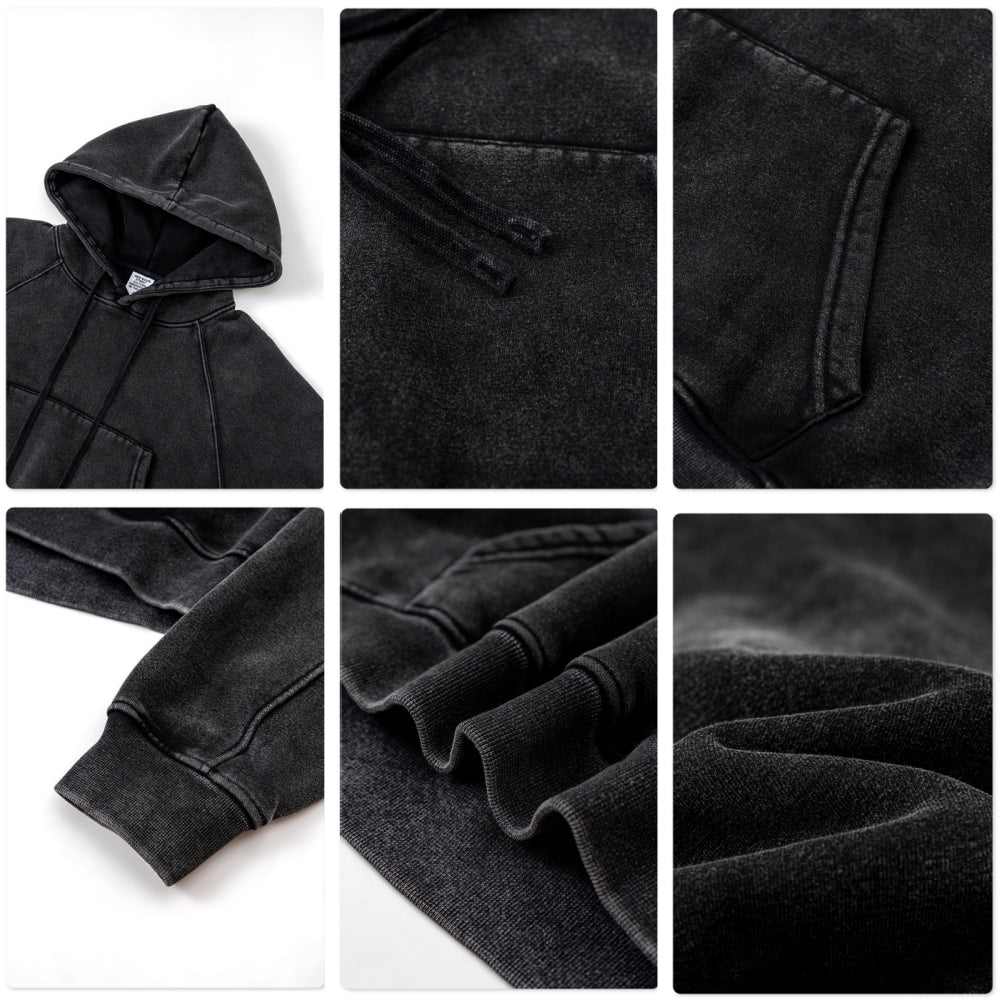 Oversized Fleece Terry Heavyweight Short Hoodie