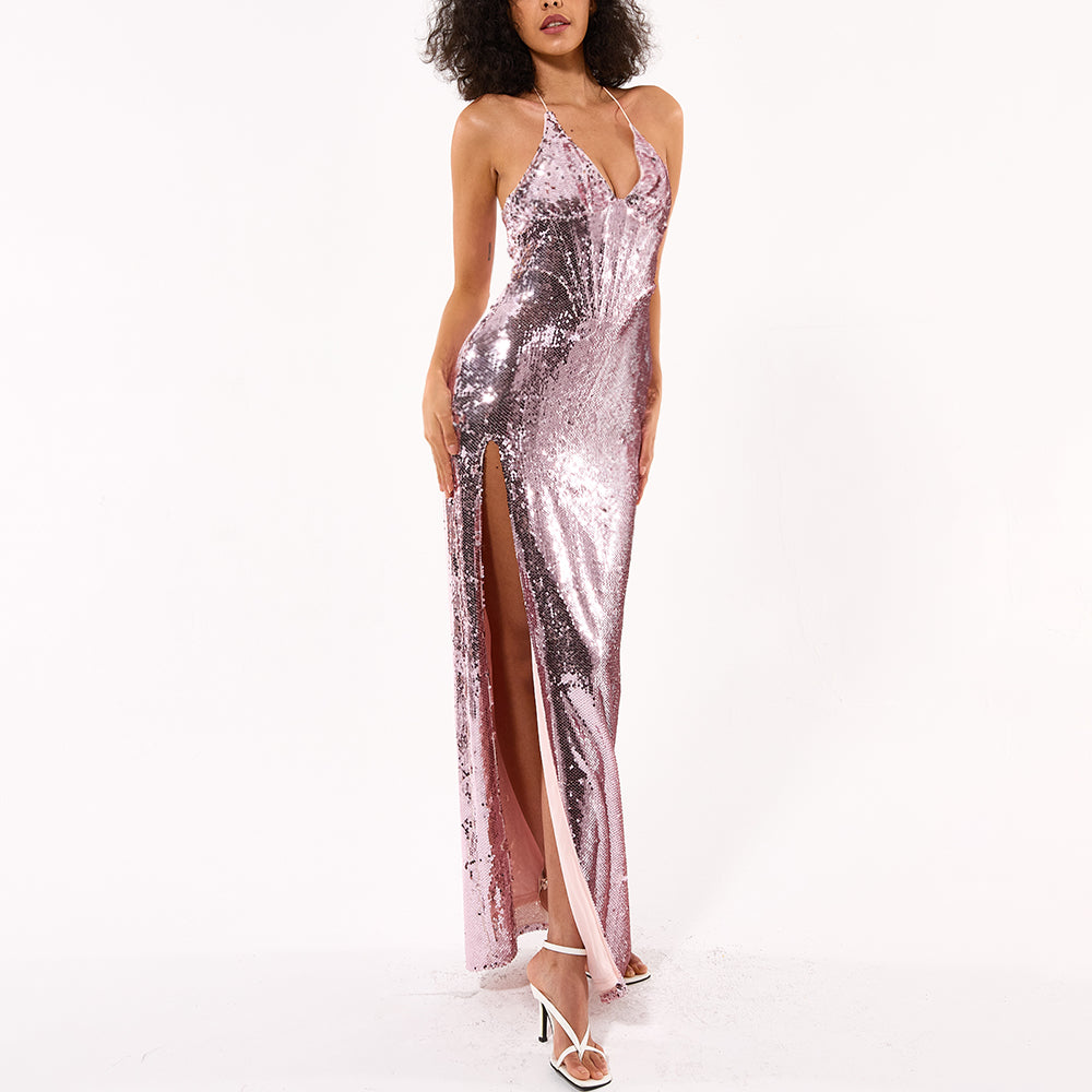 Glitter ballgown glitz and glam bodycon elegant sequin evening party dress