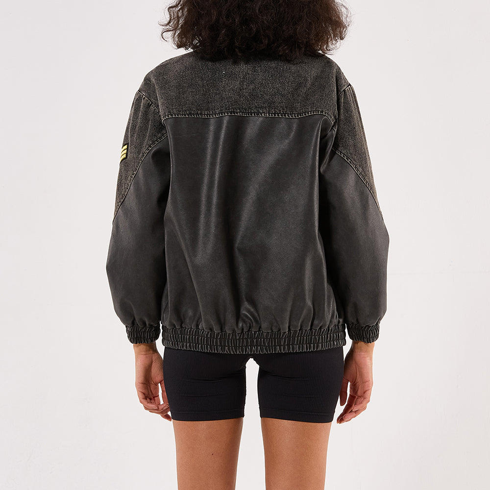 Clothing factory Custom design OEM ODM Denim front open denim jacket