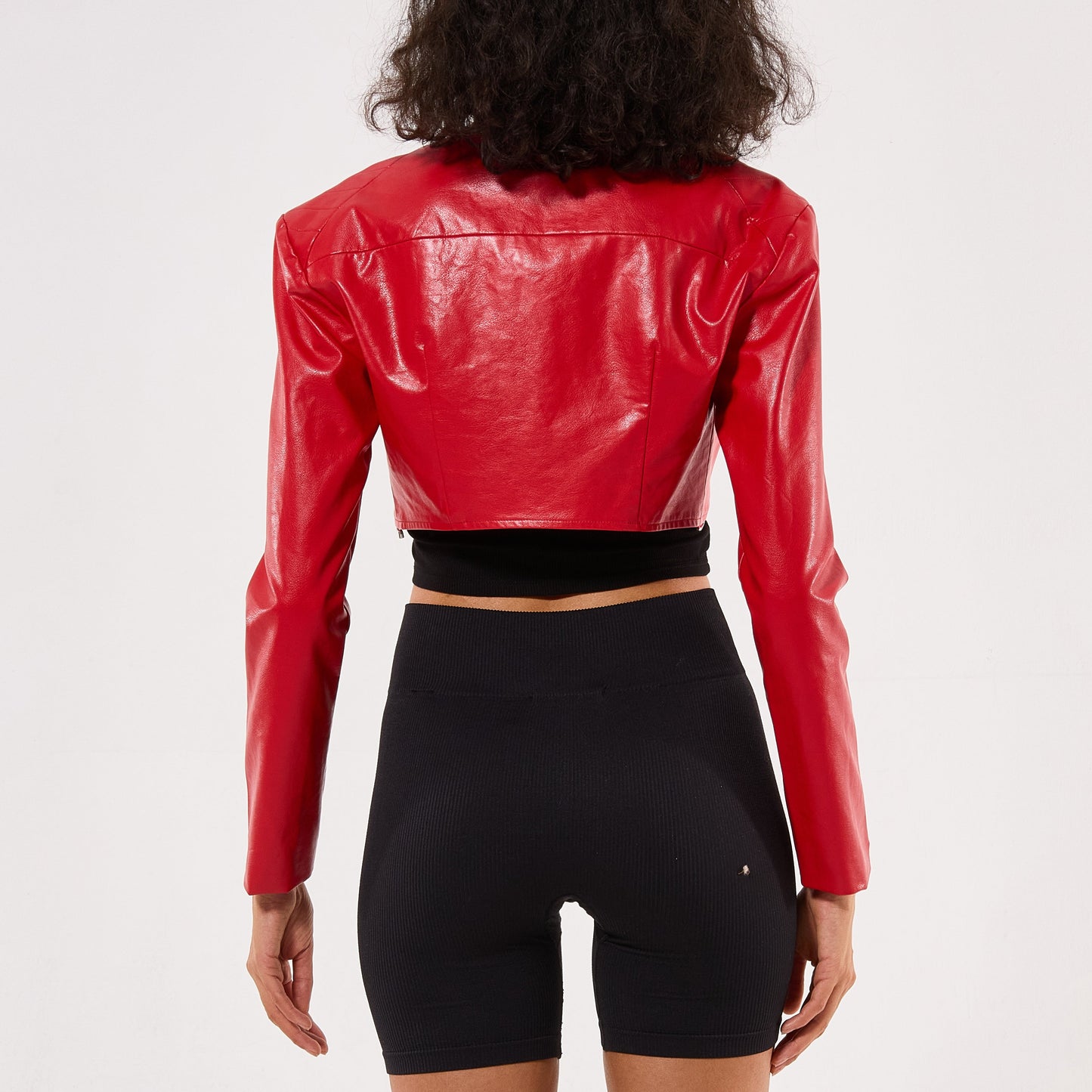 Customize crop top Motor Sport short Leather cool Jacket
