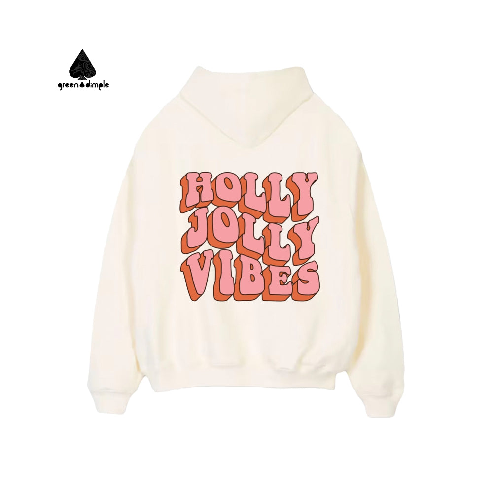 Holly Jolly Vibes cotton fleece essentials heavyweight hoodies