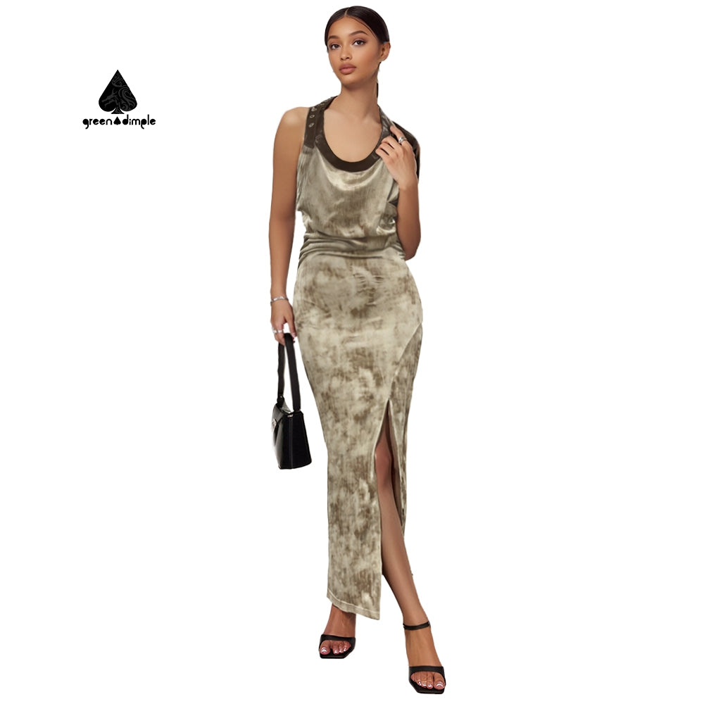 Citizen Matilda Halterneck Sage Smoke Midi Dress