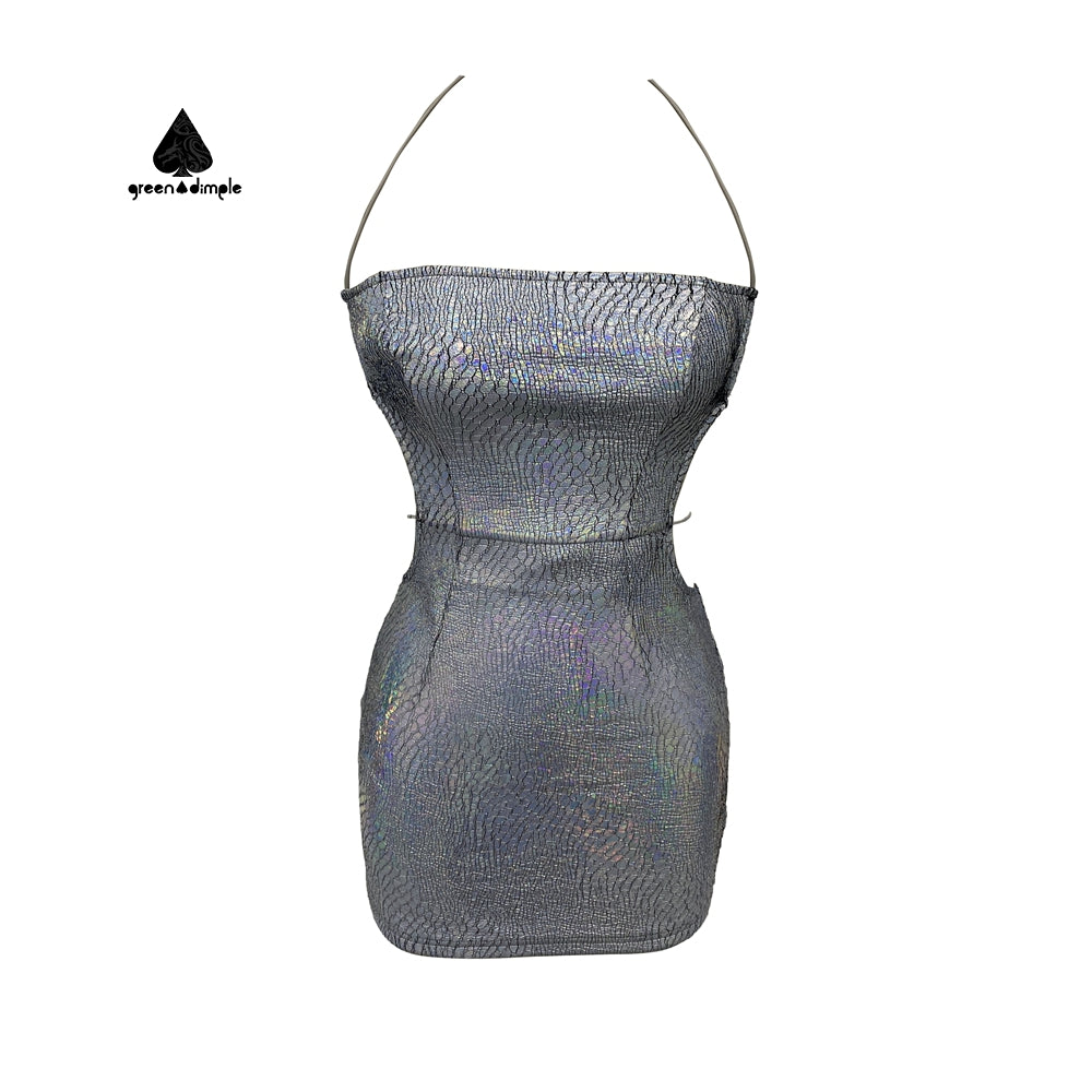 Metalic Sexy Slip Bodycon Backless Evening club Dresses
