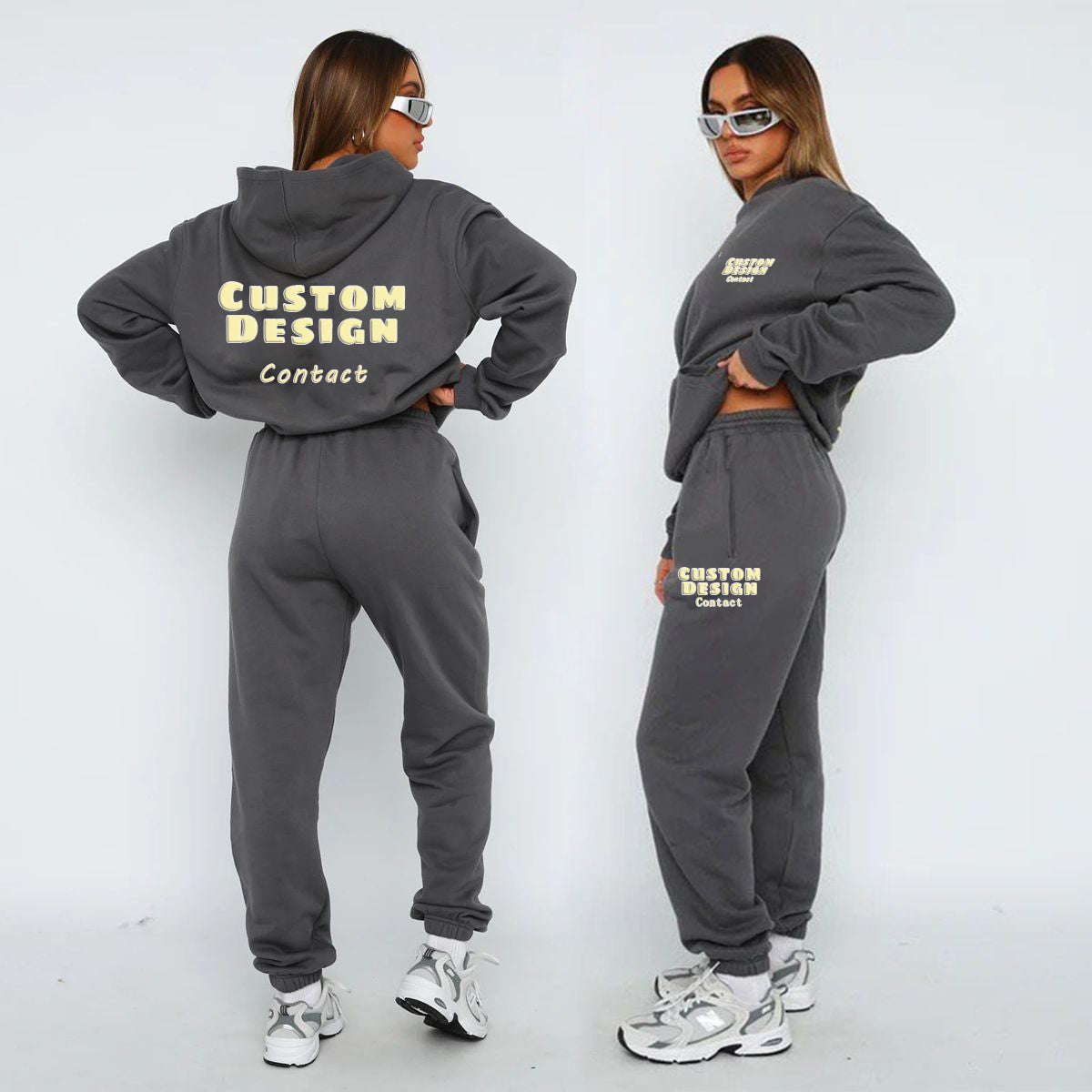Custom Design Warm Two Piece Sport Women Tracksuits