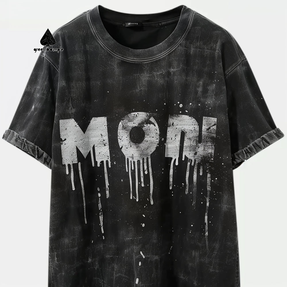Fashion artist designer printing Design 100% Cotton loose drop shoulder T-shirts