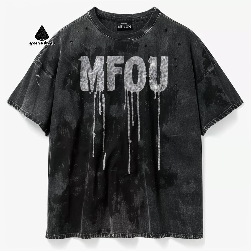 Fashion artist designer printing Design 100% Cotton loose drop shoulder T-shirts