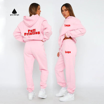 Custom Design Warm Two Piece Sport Women Tracksuits