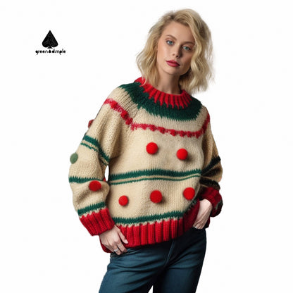 Wool sweater unisex perempuan chunky knitted essentia sweaters