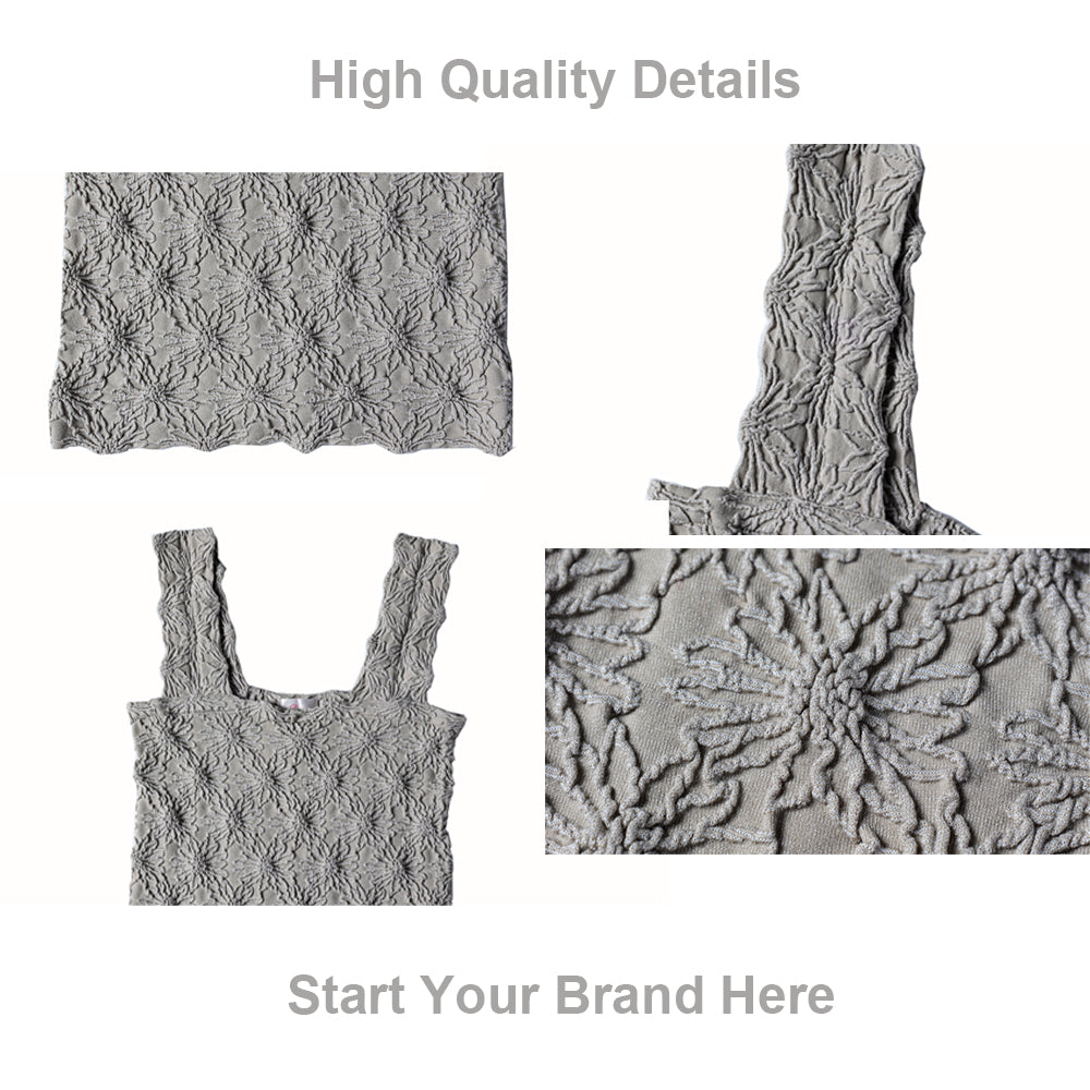 Square Neck Summer Knitted Jacquard Vest Yoga Quick Drying Vest