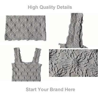 Square Neck Summer Knitted Jacquard Vest Yoga Quick Drying Vest