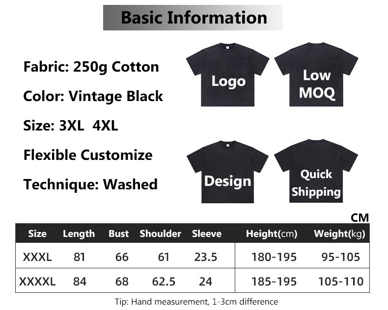 Very Oversized drop shoulder sublimation Unisex 250 Gsm 100% cotton breathable t shirt