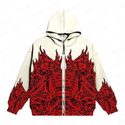 Autumn and winter Heavyweight Custom Logo Printed Y2K style Thick Hoodies