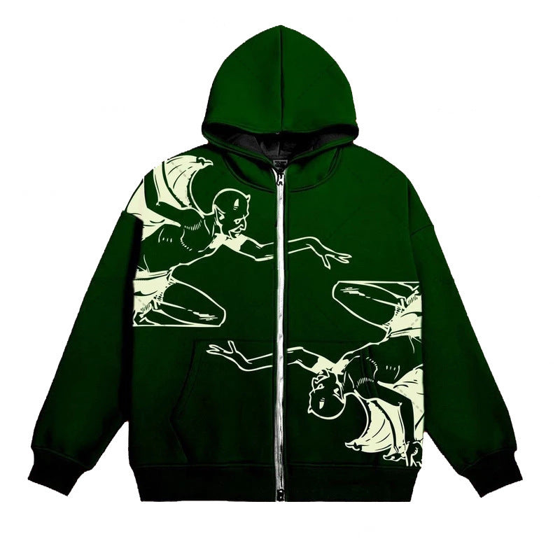 Autumn and winter Heavyweight Custom Logo Printed Y2K style Thick Hoodies