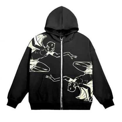 Autumn and winter Heavyweight Custom Logo Printed Y2K style Thick Hoodies