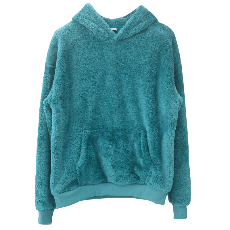 Premium Furry Unisex Fleece Lambhair Pullover Hoodie