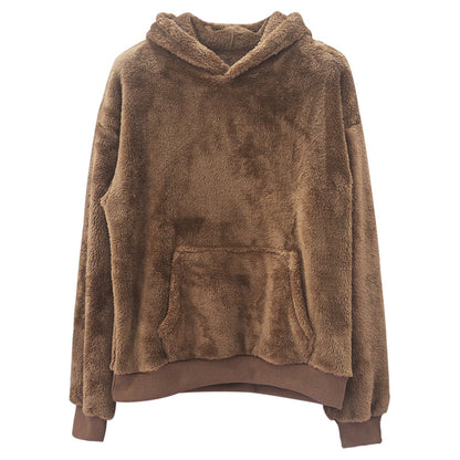 Premium Furry Unisex Fleece Lambhair Pullover Hoodie