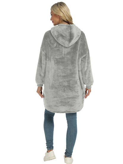 Hoodie Manufacturers Customize Thick Plush Embroidery Bare Large Pocket Hoodie