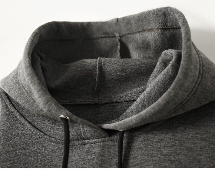 Cotton Fleece Casual Pullover Sweatshirts Drawstring Hoodie