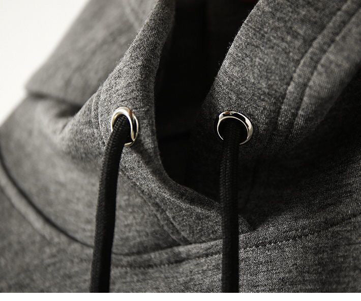 Cotton Fleece Casual Pullover Sweatshirts Drawstring Hoodie