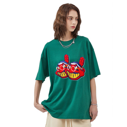 High quality sequined embroidery Logo fashion Tshirt