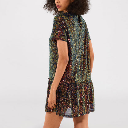 All I Can Sea Sequin Midi Dress - Black