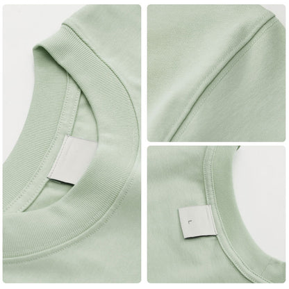 310g 100% cotton breathable boxy drop shoulder essential jersey T-shirt