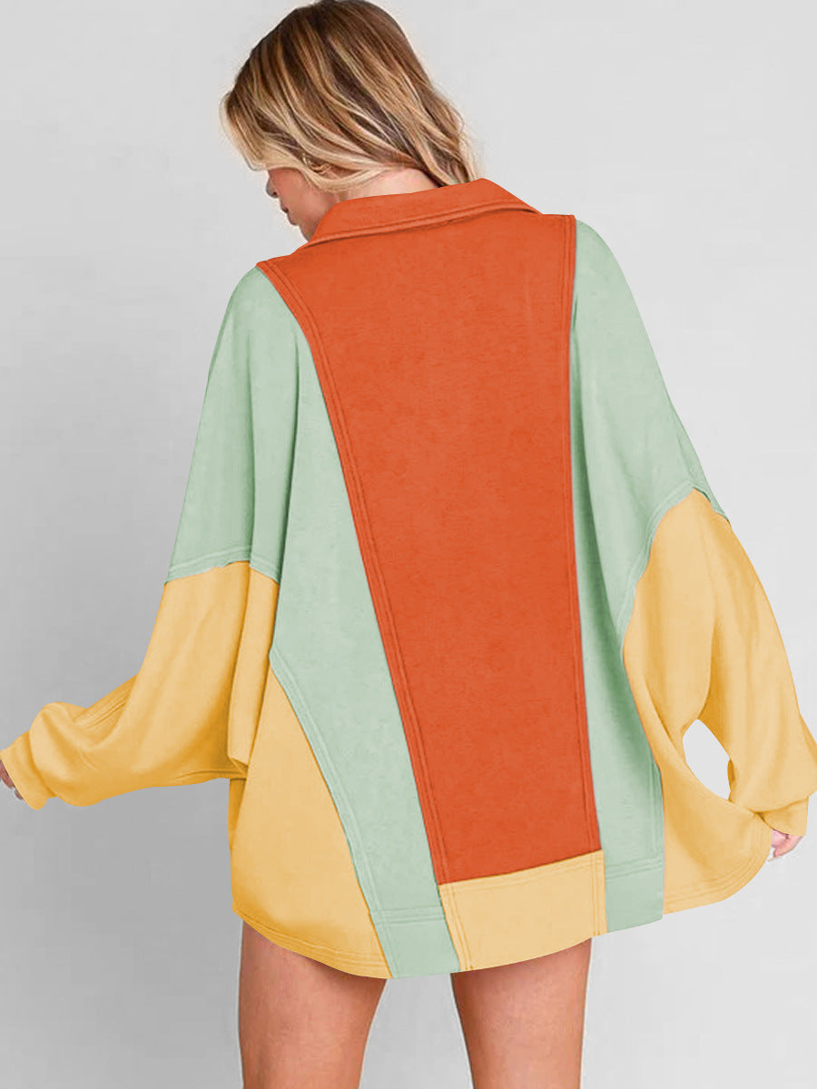 Cotton Dolman Sleeve Loose Pullover Casual Streetwear Sweatshirt