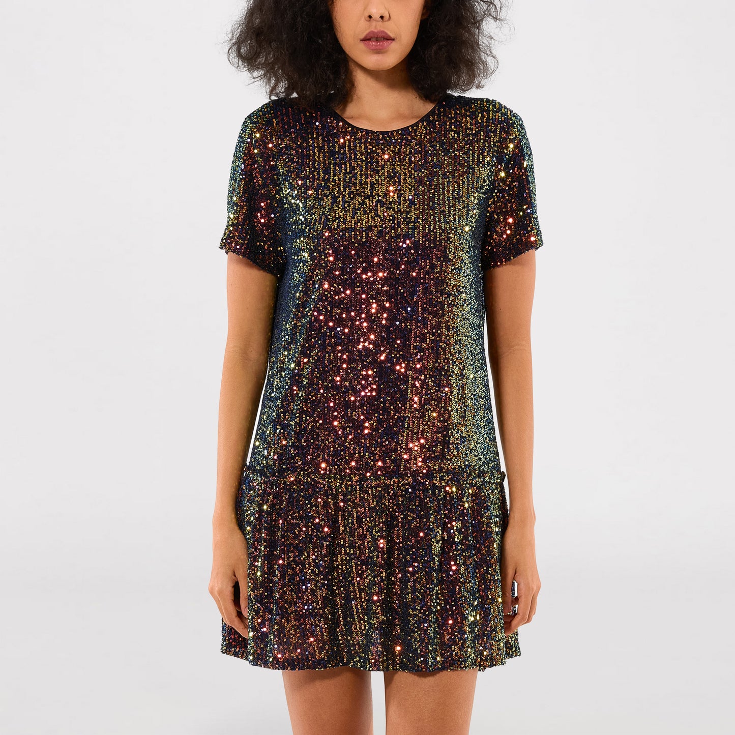 All I Can Sea Sequin Midi Dress - Black