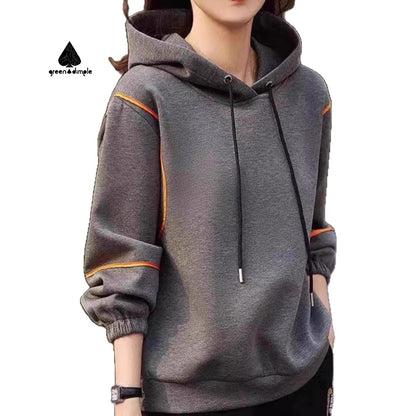 Cotton Fleece Casual Pullover Sweatshirts Drawstring Hoodie