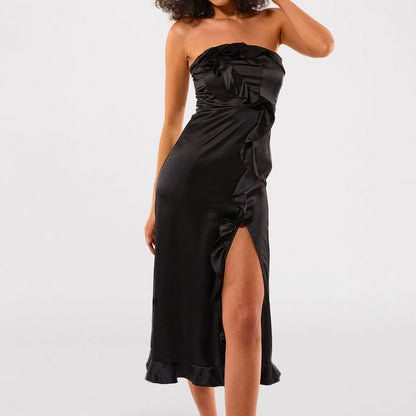 Catalina Mesh Maxi Dress - Black