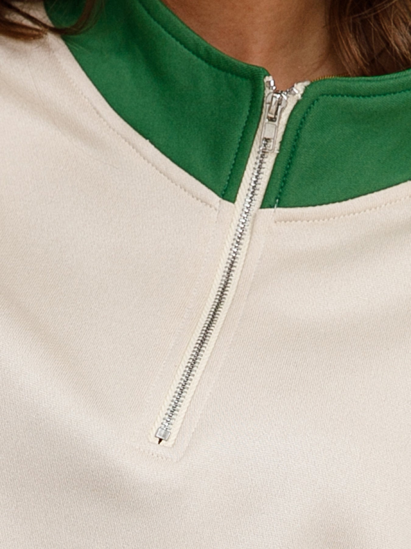 Customize Women's High Quality Fashion Half Zipper Sweatshirt