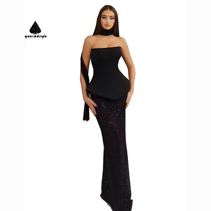 Event Party Wear Elegant Off Shoulder Bodycon Cocktail Gala Dress